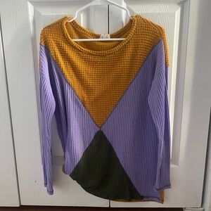 BiBi Mustard Textured Knit Top